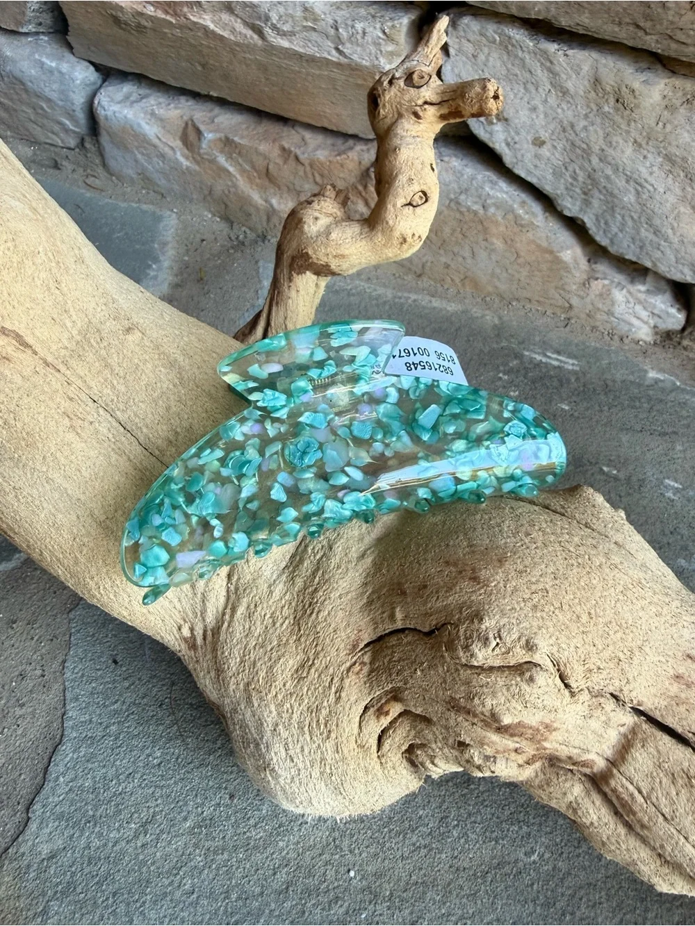 New🌟Free People-Acrylic Seafoam Green Chunky Hair Clip
